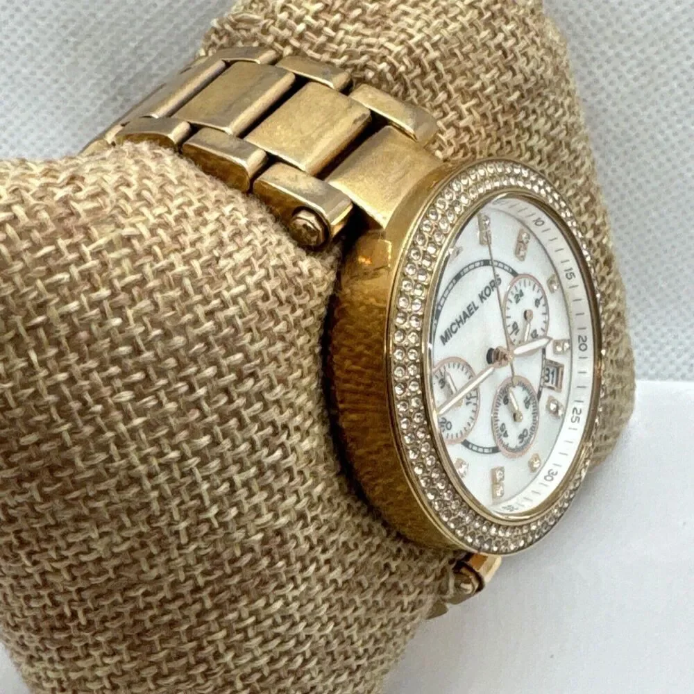 Michael Kors Parker MK5491 Women Rose Gold Analog Dial Quartz Wrist Watch JNA613